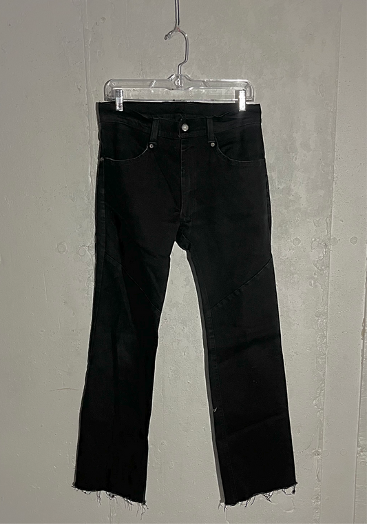 Black flare stretch jeans-33x32